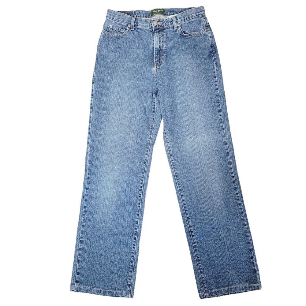 Vintage Eddie Bauer Jeans Women's Sz 10 High Rise Medium Wash Straight Leg VGC
